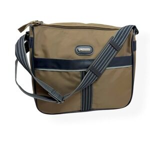 Vintage Samsonite CarryPak 22 Messenger Travel Bag Carry On Luggage Brown 1980s